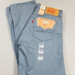 NWT Levi's 501 Raw Denim Straight Leg Button Fly
